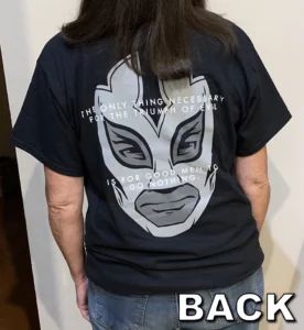 The Masked Saint T-Shirt Back